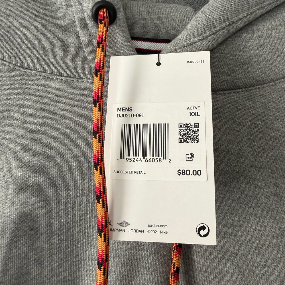Jordan Men’s Gray Illusions Hoodie - Picture 3 of 3